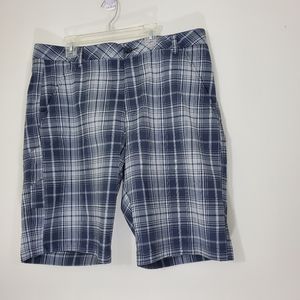 Fila Sport Gold Gray Plaid Shorts, Size 36